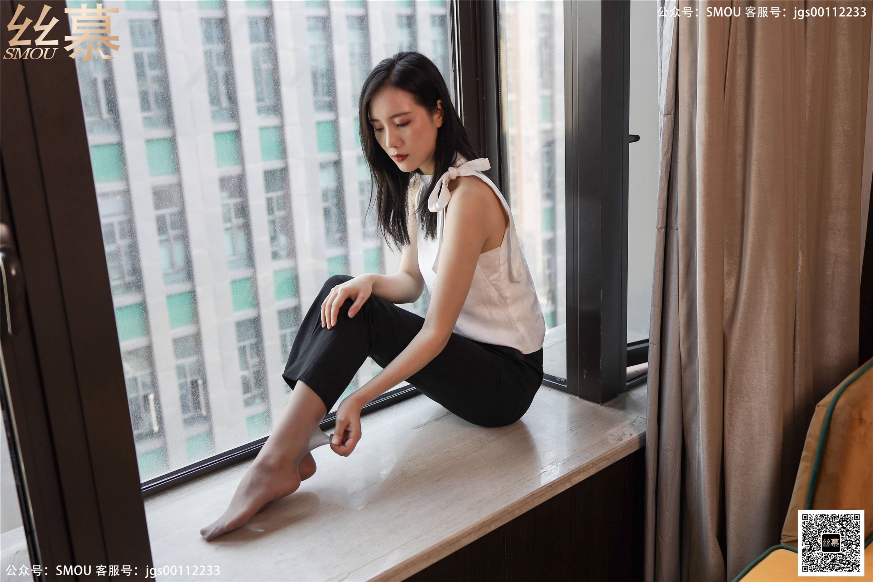 丝慕写真 SM425 天天一元 模特：紫宁《高腰OL西裤袜》